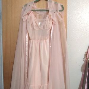 Vintage Gown and Shawl type Robe